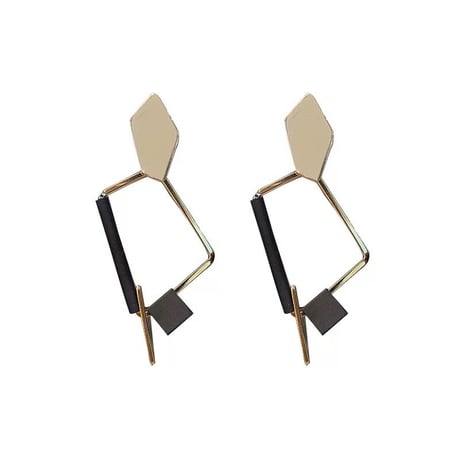 gold × black pierce