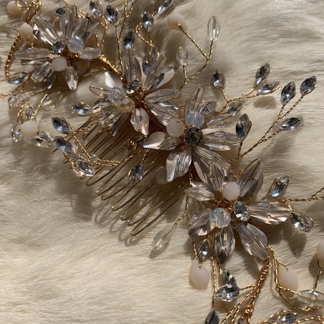 flower stone hair accessory