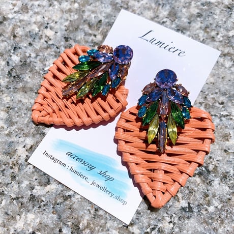 heart colorful bijou lantern pierce