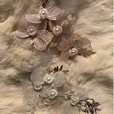 flower see-through hair accessory