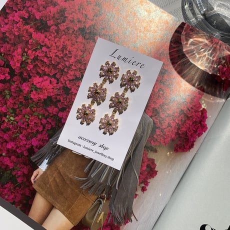 sakura flower stone  pierce