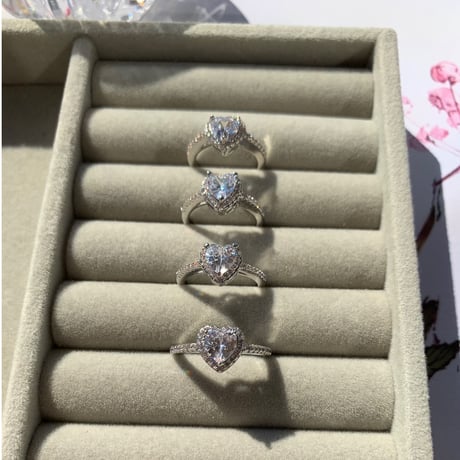 zirconia heart ring