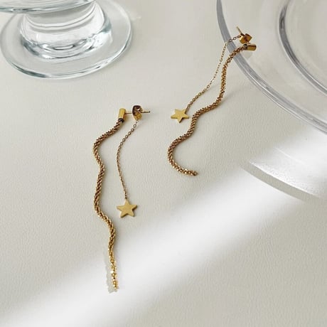 star chain × chain long  pierce