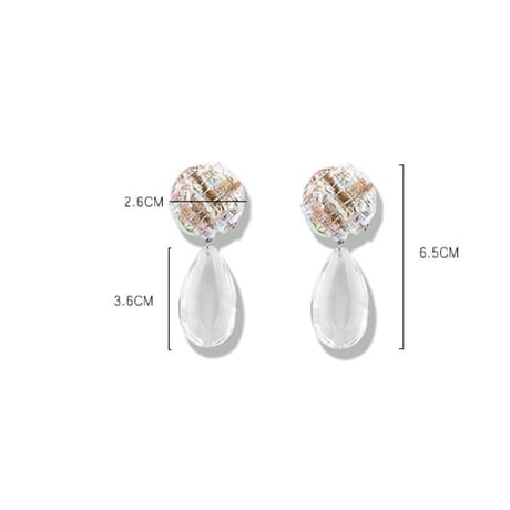 tweed clear drop pierce