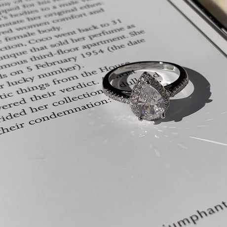 zirconia drop stone ring