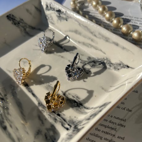 heart stone hook pierce