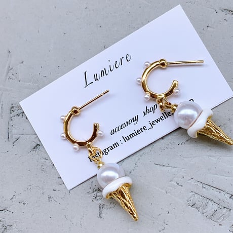 summer ice cream pearl loop pierce