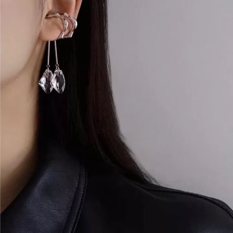 clear stone ear cuffs