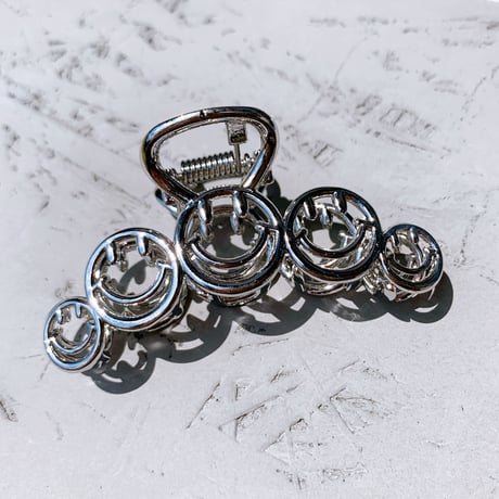 smile metal hair clip