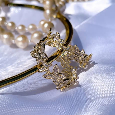 butterfly stone hoop pierce