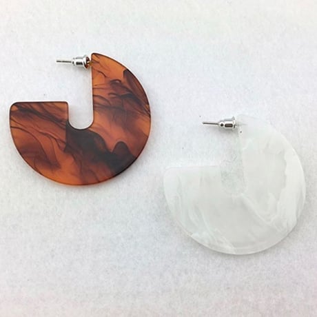 clear marble hoop pierce