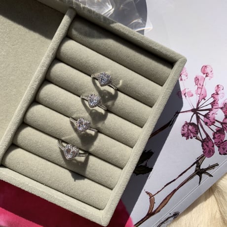zirconia heart ring