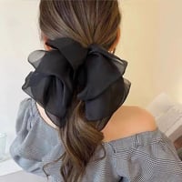 see-through big ribbon hair valetta