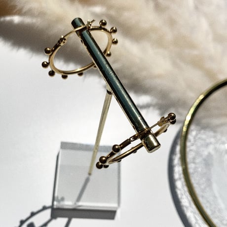 simple gold bowl hoop  pierce