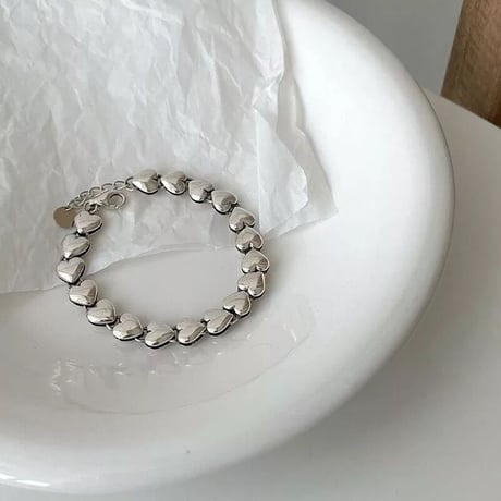 silver heart bracelet