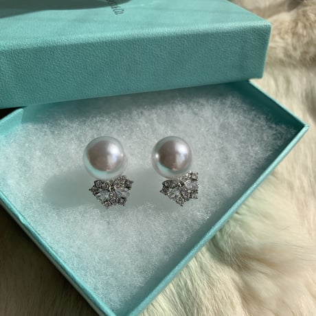 pearl × stone jewelry pierce