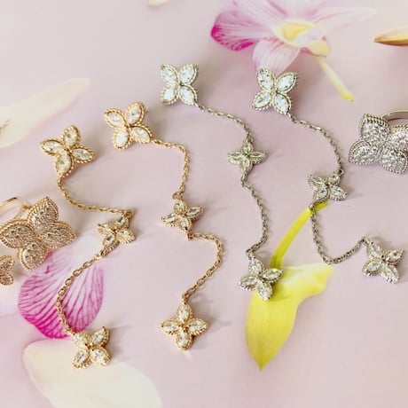 flower stone open ring