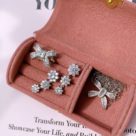 suède compact jewelry box