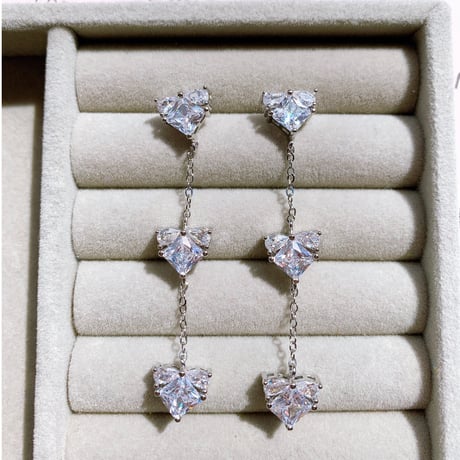 heart long chain pierce