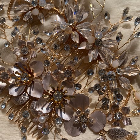 flower stone hair accessory