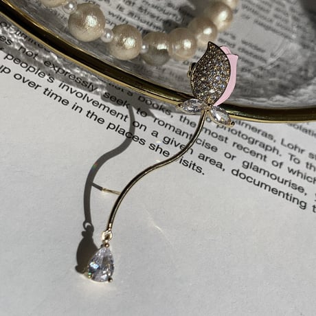 flower pink ear cuffs