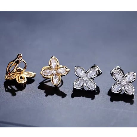 one point flower earring