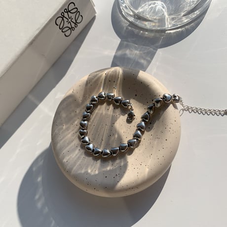 silver heart bracelet