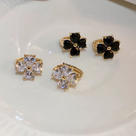 flower stone point hoop pierce
