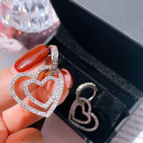 double heart loop pierce