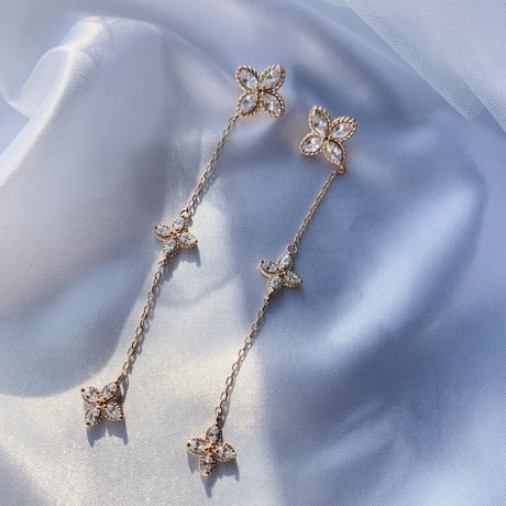 flower stone long chain pierce
