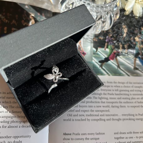 butterfly stone open ring