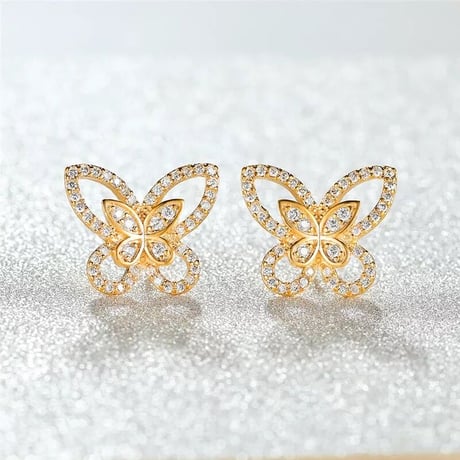 double butterfly pierce/earring