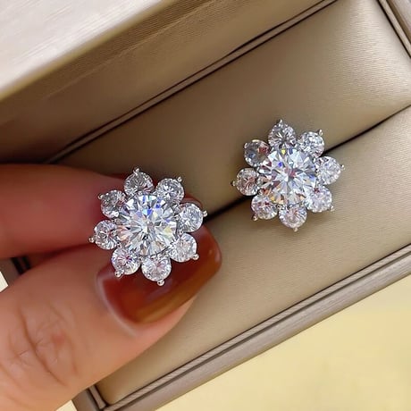 zirconia flower stone pierce