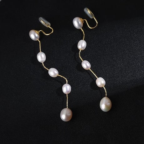 baroque pearl long pierce/earring