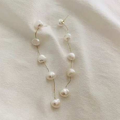 baroque pearl long pierce/earring