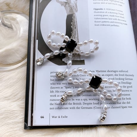 pearl ribbon big pierce