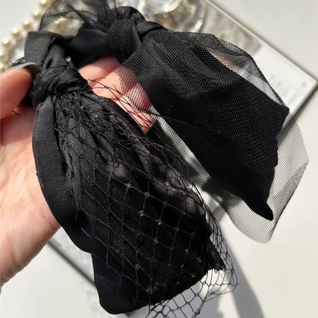 tulle ribbon hair  band