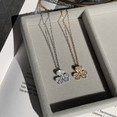 clover stone necklace