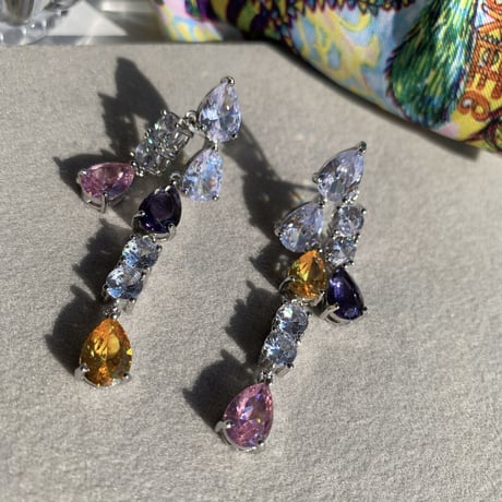 colorful stone large pierce