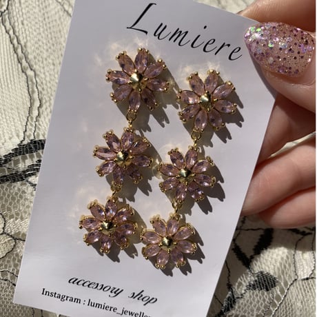 sakura flower stone  pierce