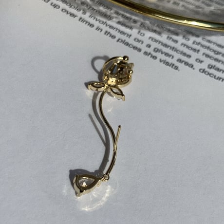 flower pink ear cuffs
