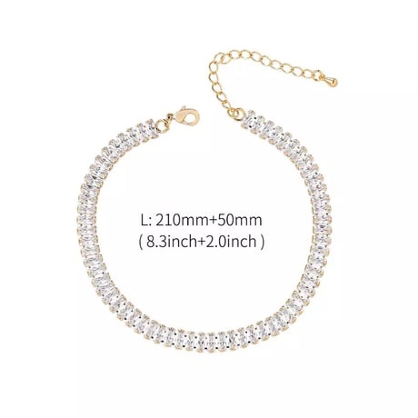 square stone anklet