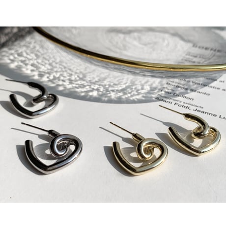 heart hoop pierce/earring