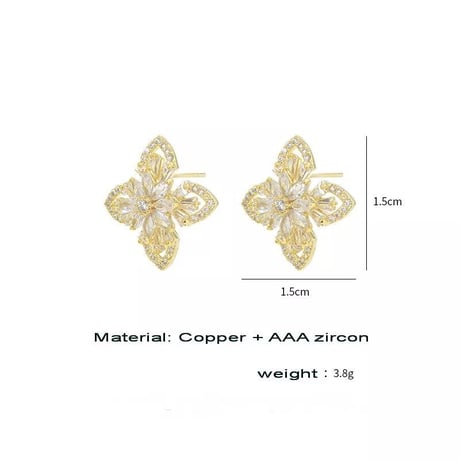zirconia flower  pierce