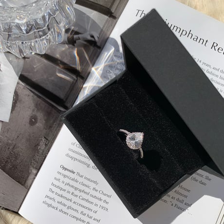 zirconia drop stone ring