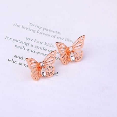 metallic butterfly pierce