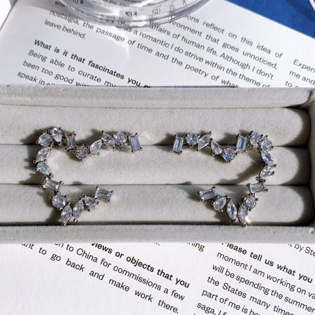 heart random stone pierce