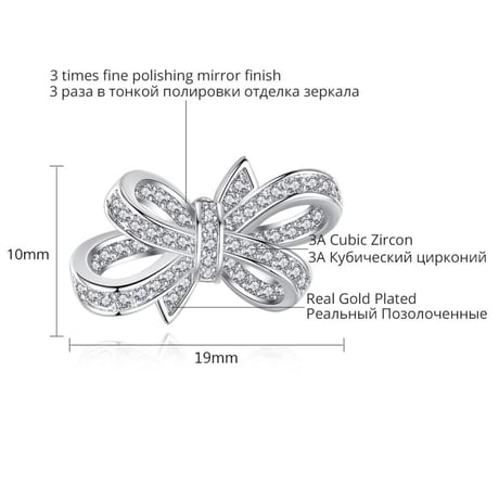 zirconia mini ribbon pierce