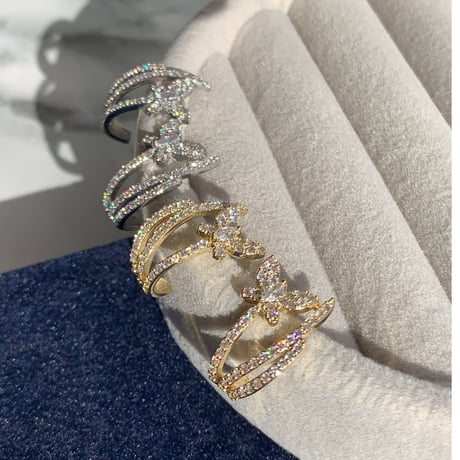 butterfly stone curve pierce