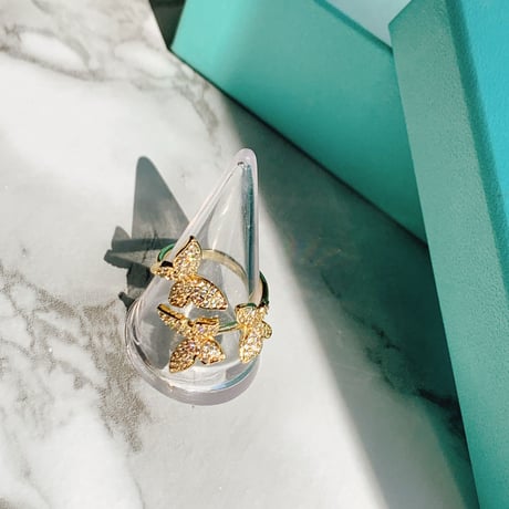 butterfly  stone open ring
